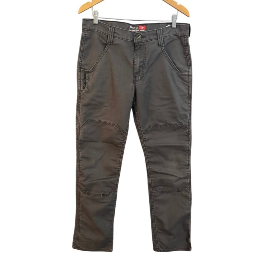 Troll Co Dirty Hands Clean Money Gray Double Knee Work Pants 34x33 731-40010-SL